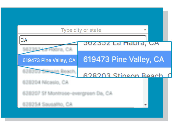 Choose a US number and local area code