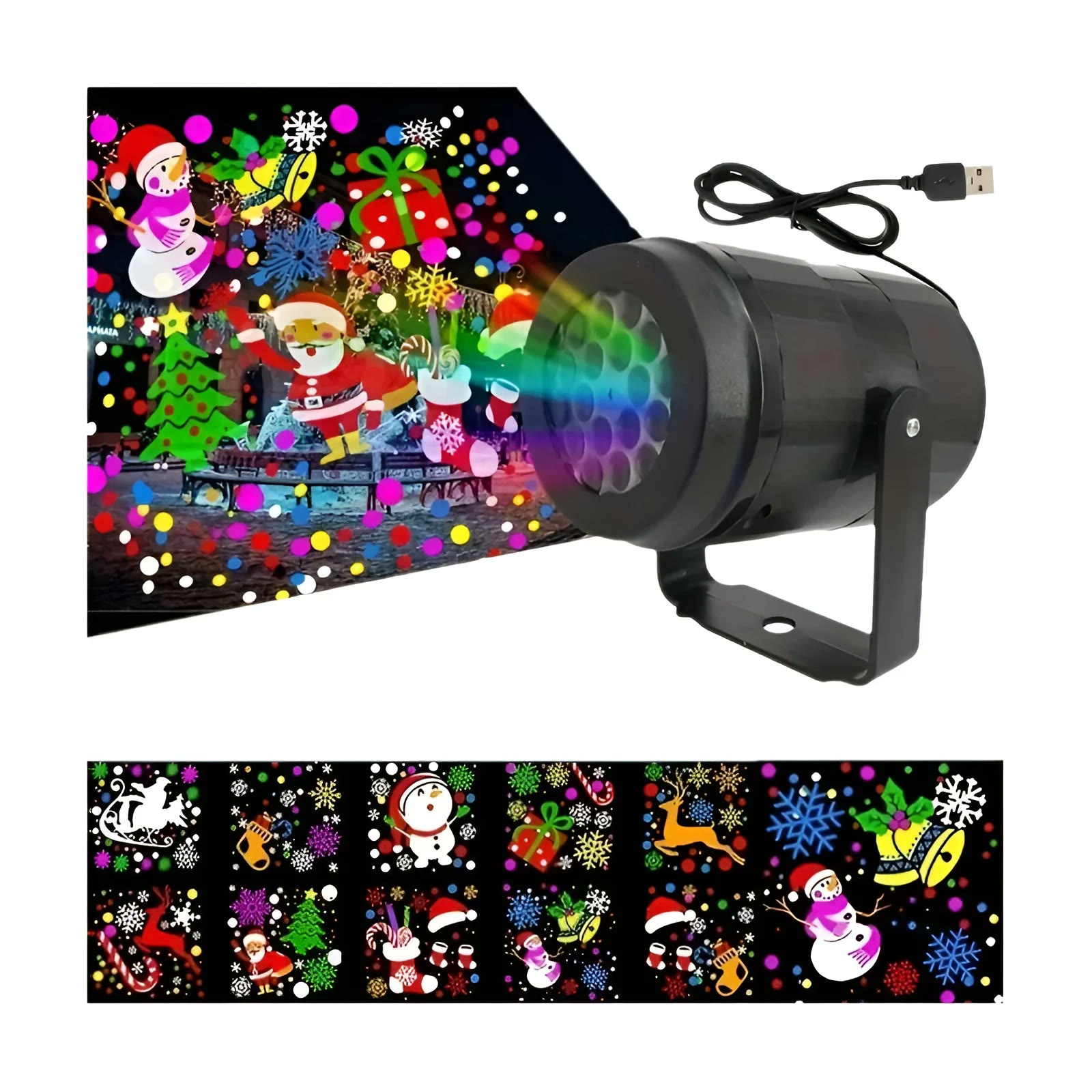 A projector lamp with swappable patterns