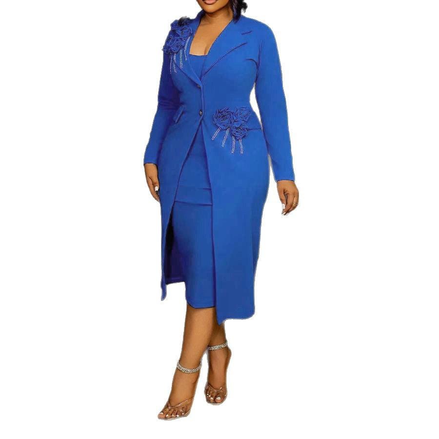 Blazer-style dress with floral detail