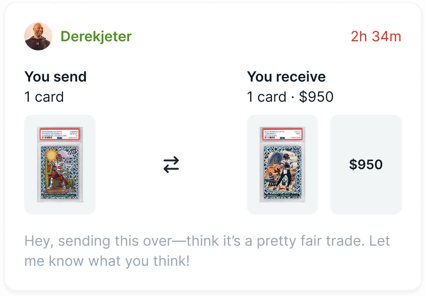 A one-card trade proposal