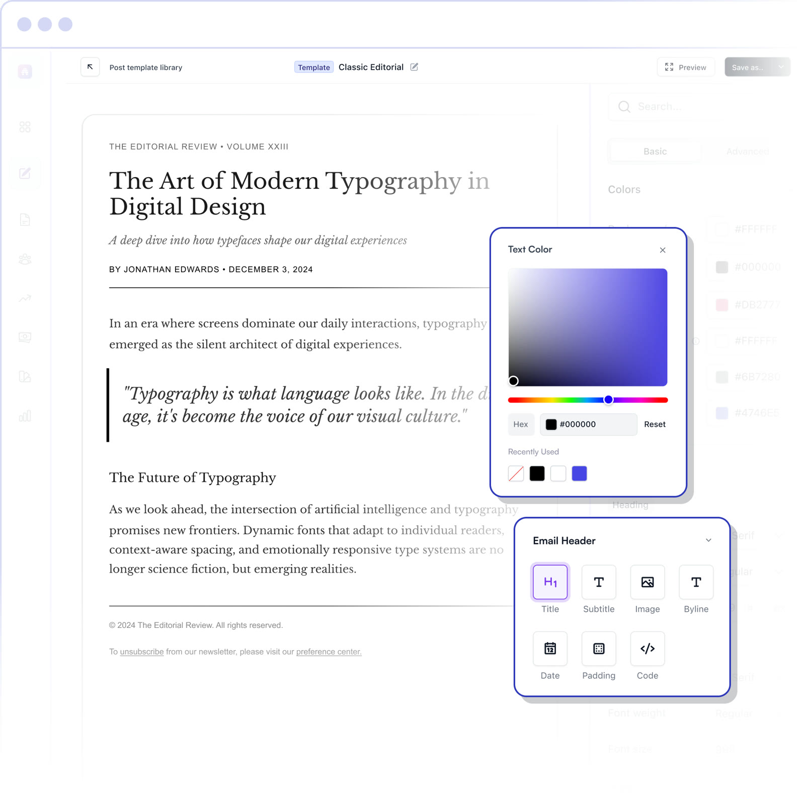 Match the design to your brand