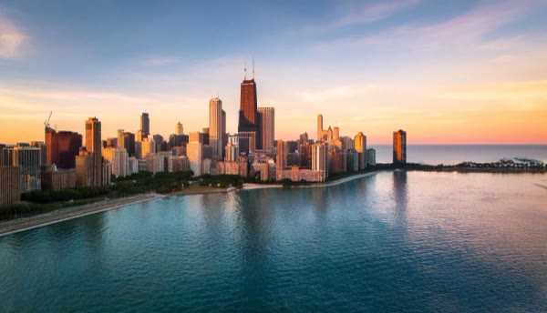 Chicago and its lakefront skyline