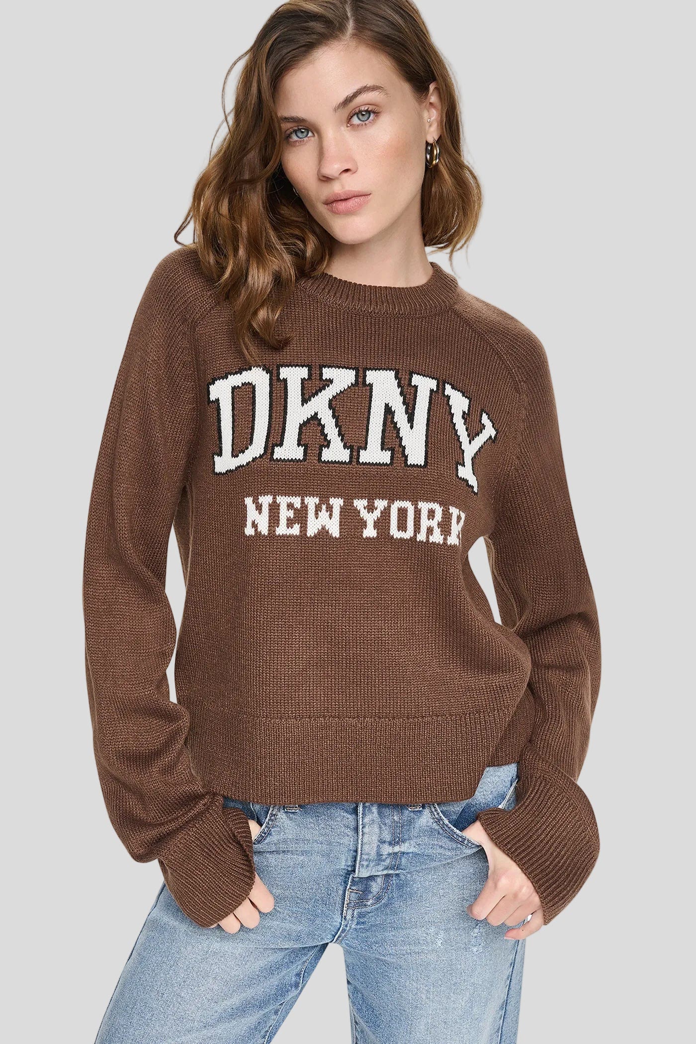 Logo intarsia crew-neck sweater