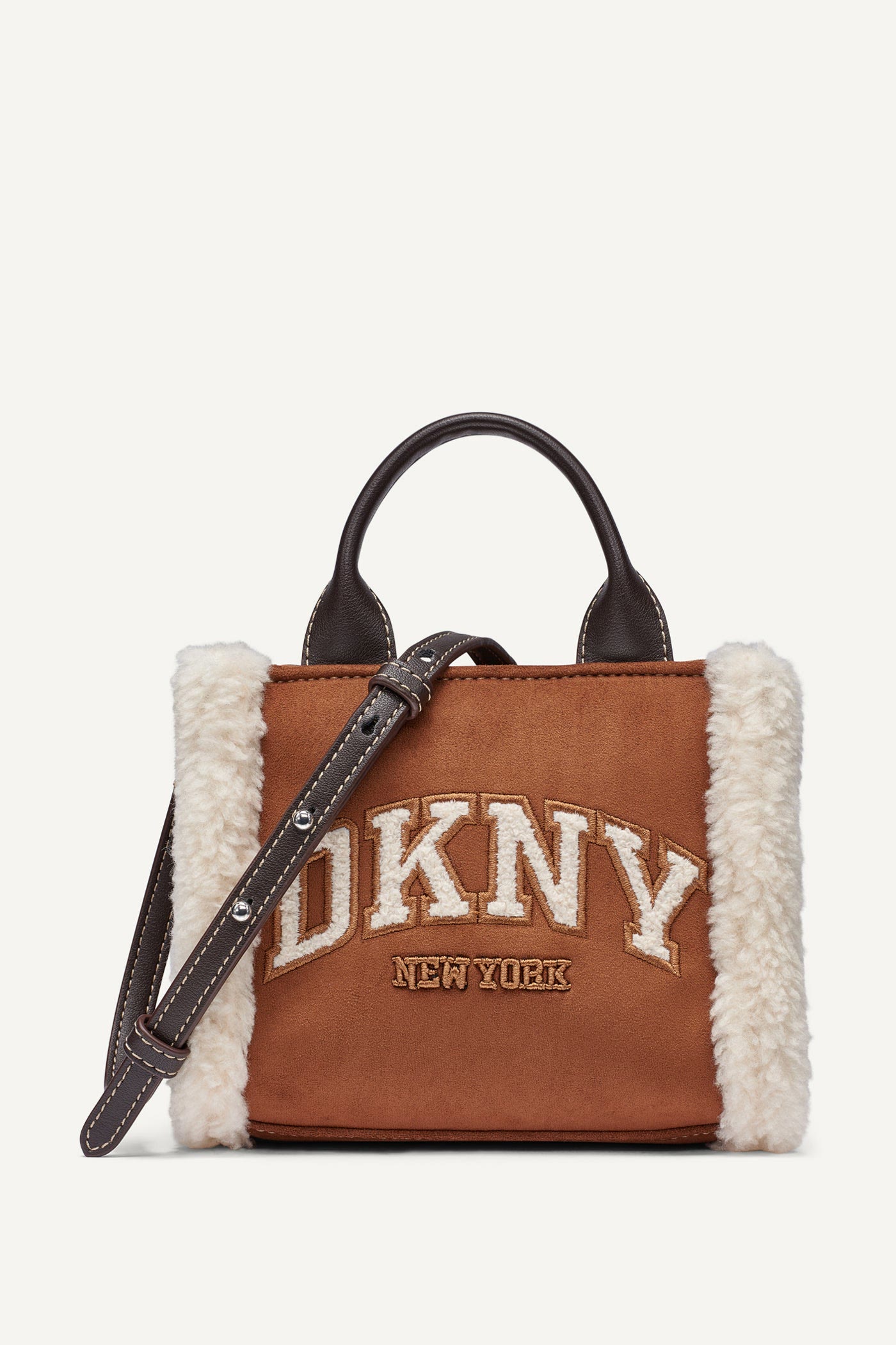 DKNY shearling tote bag