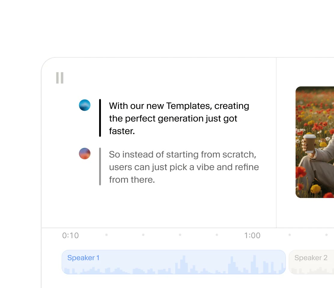 Edit scripts speaker by speaker