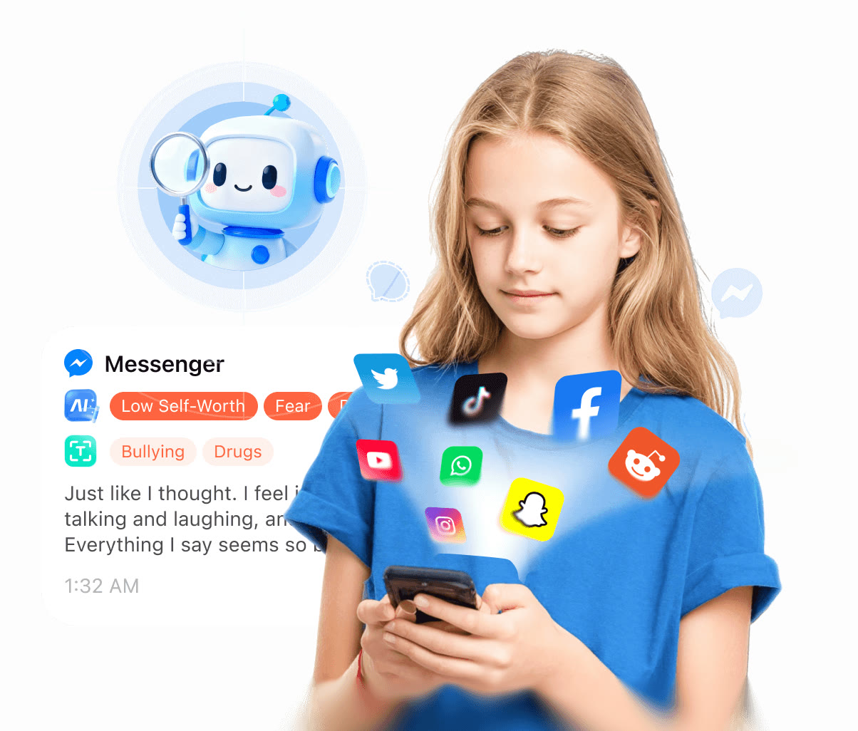 Risk tags on chat messages