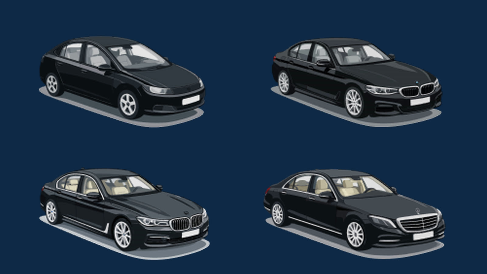 Sedan classes from economy to limousine