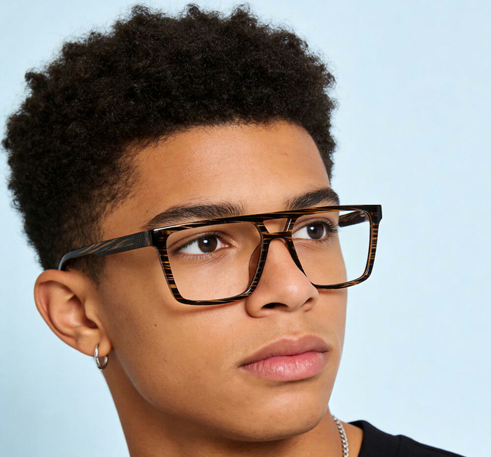Bold square frames for men