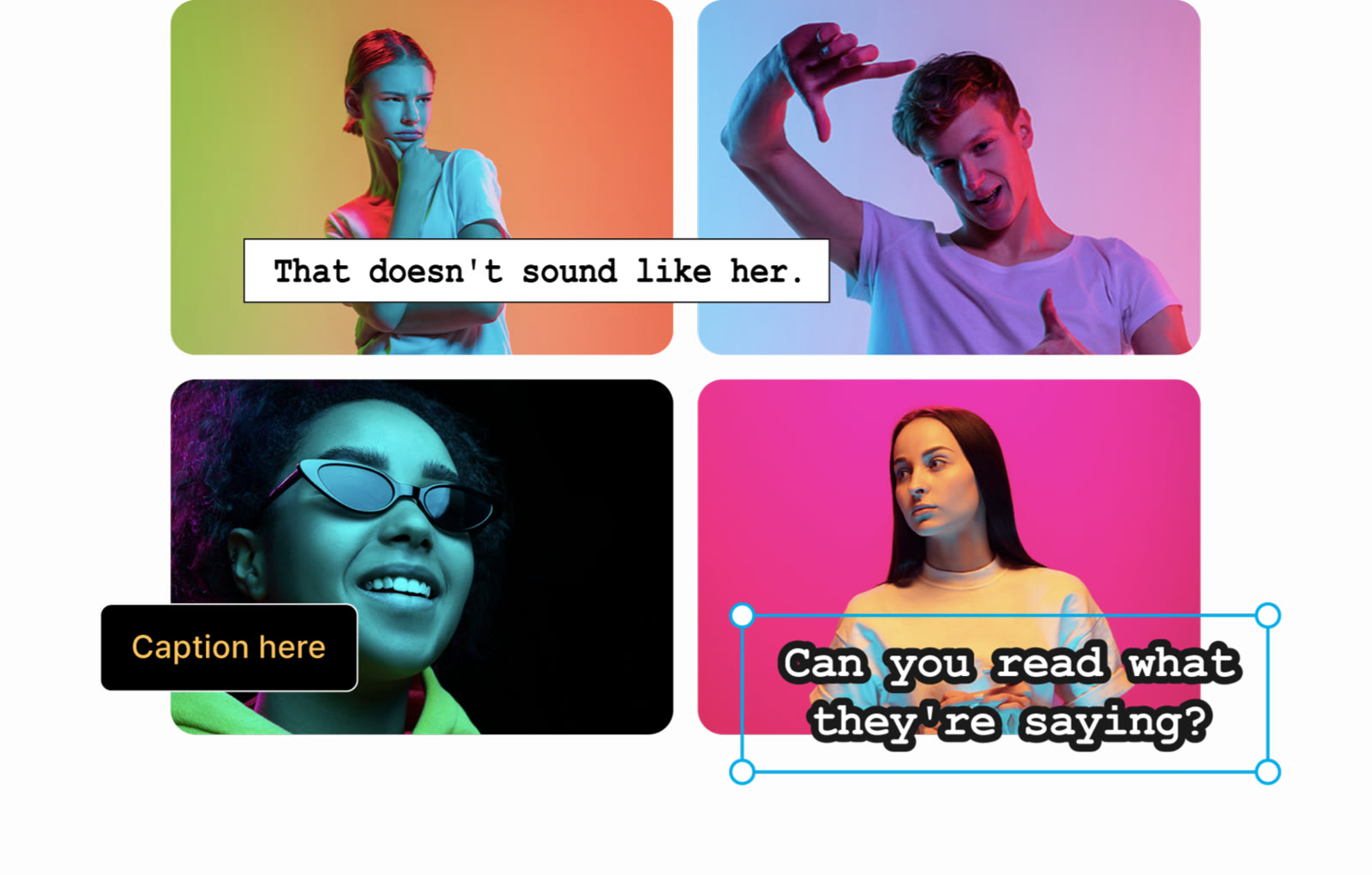 Caption presets