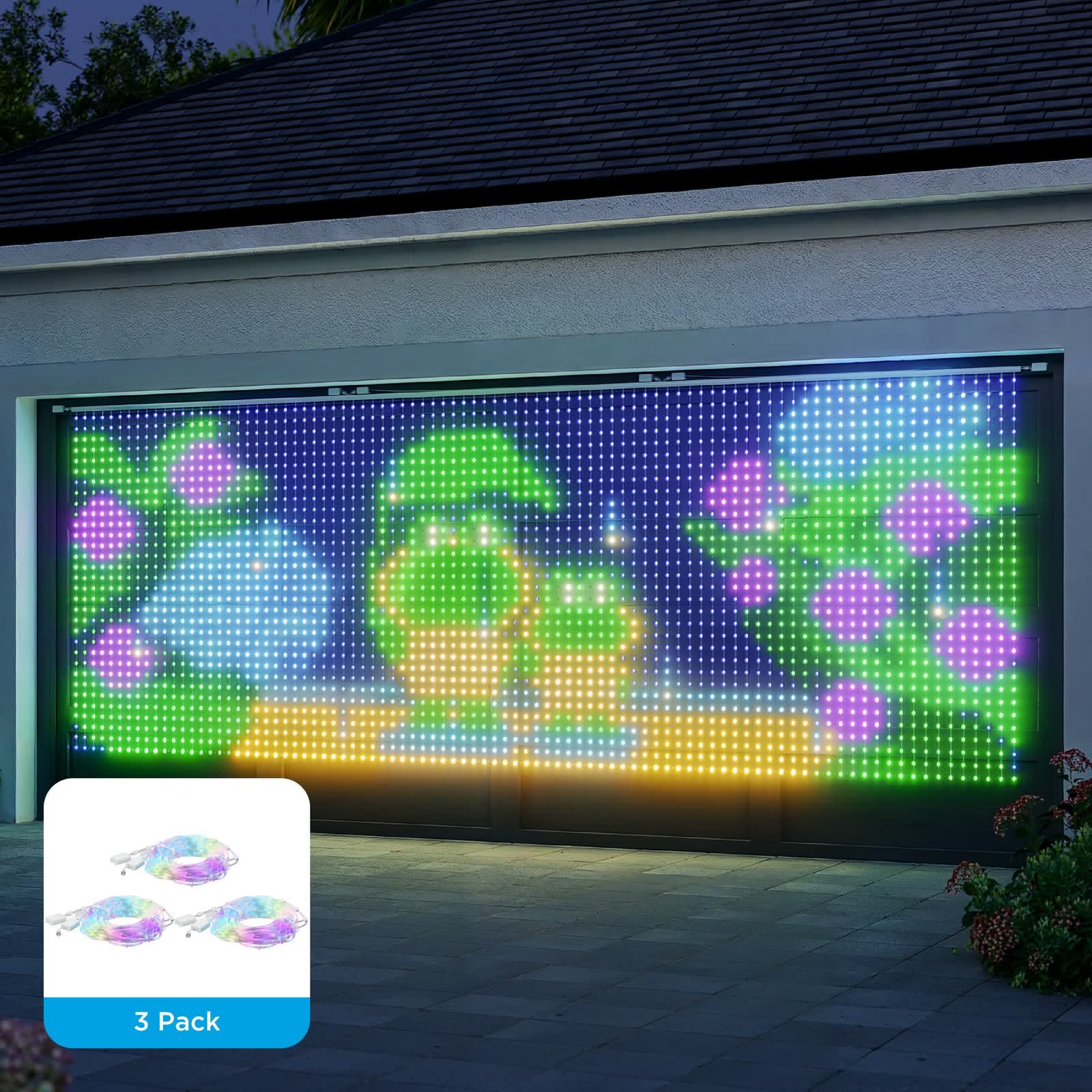 Join three sets for a garage-door canvas