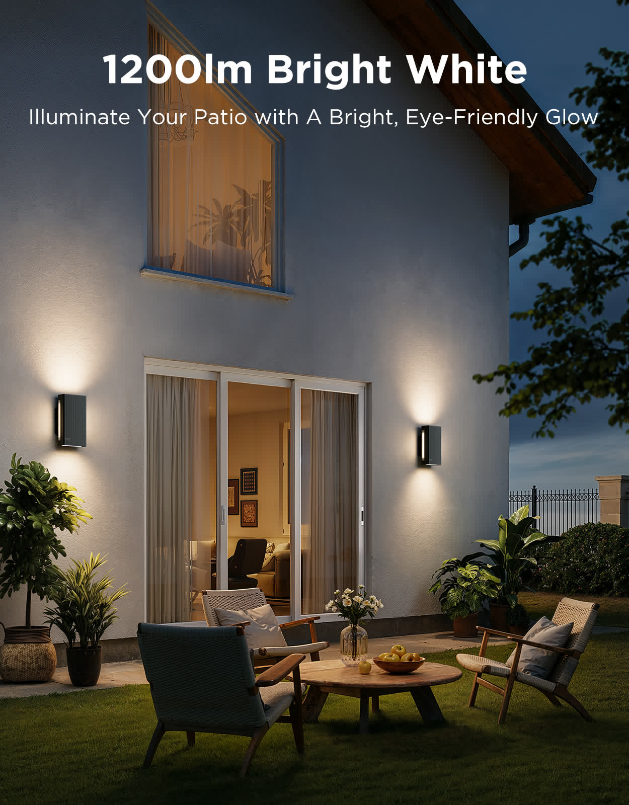 1200 lumens of wall wash for a patio