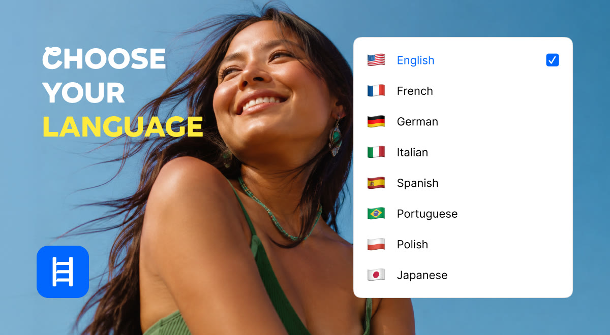 Eleven languages in the app