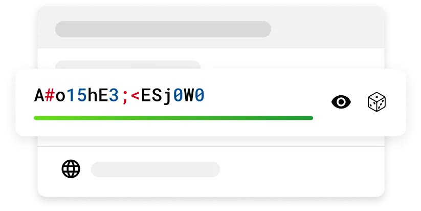 Long passwords in one tap