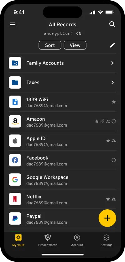 Folders for family and paperwork