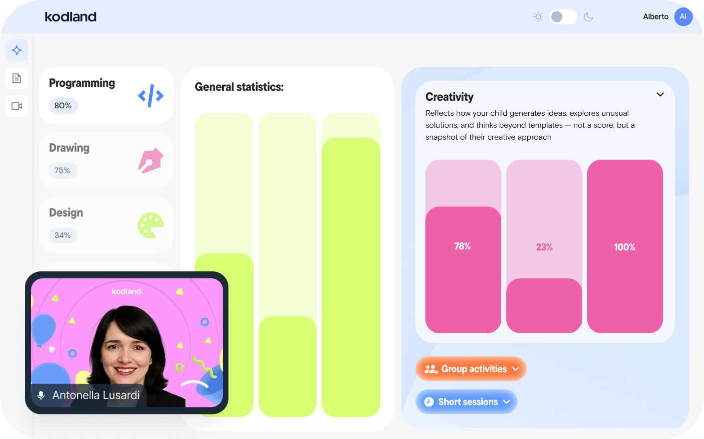 Skill bars and a creativity card