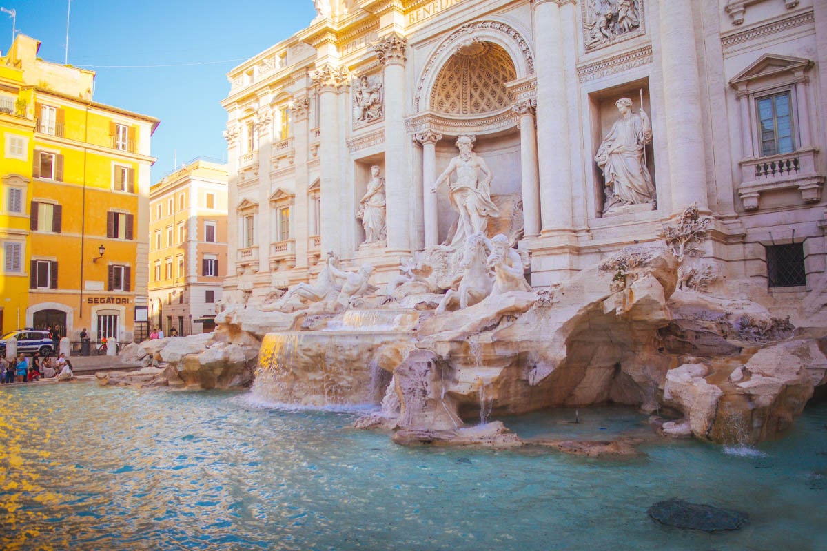 Pantheon entry and Trevi Fountain