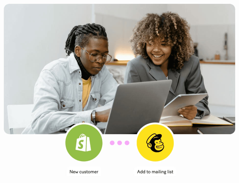 New shop customers into a mailing list