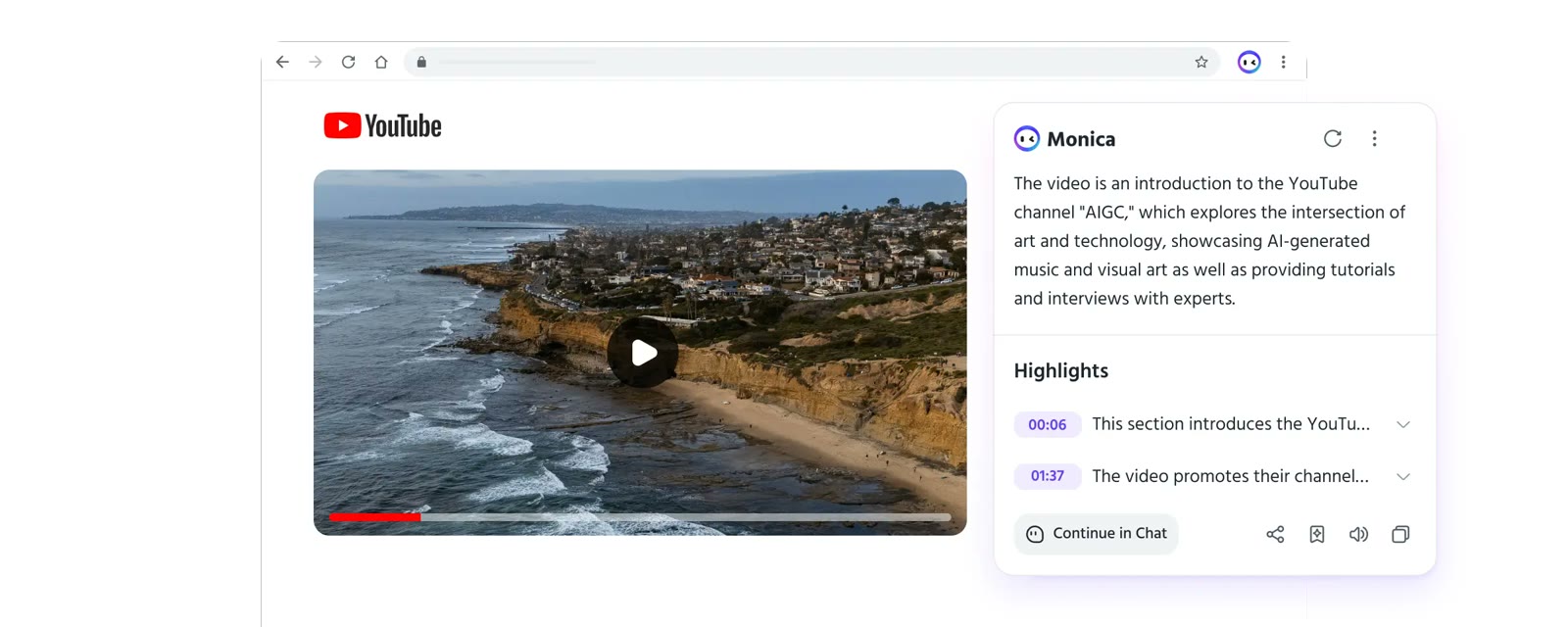 YouTube videos boiled down to timestamped highlights