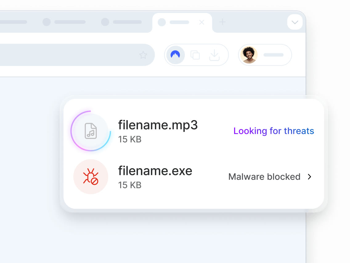 Malware check on downloads