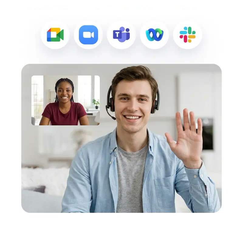 Records Zoom, Meet, Teams and Webex calls
