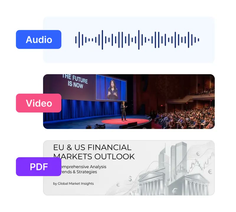 Turns audio and video files into text