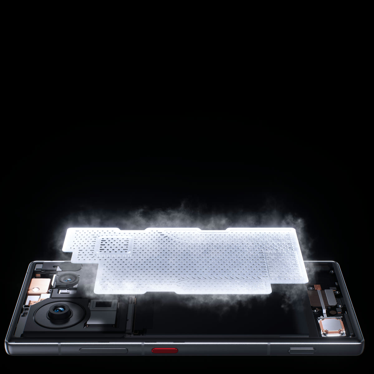 Liquid metal frame and vapor chamber