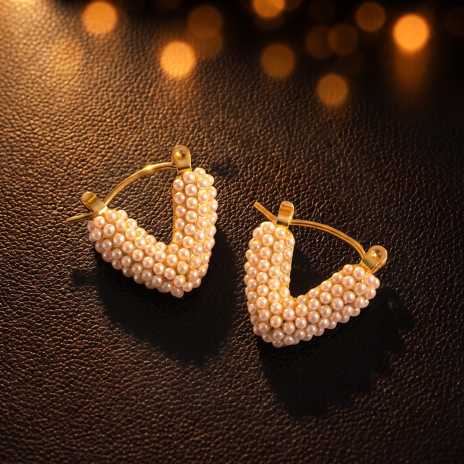 Pearl hoops and statement earrings