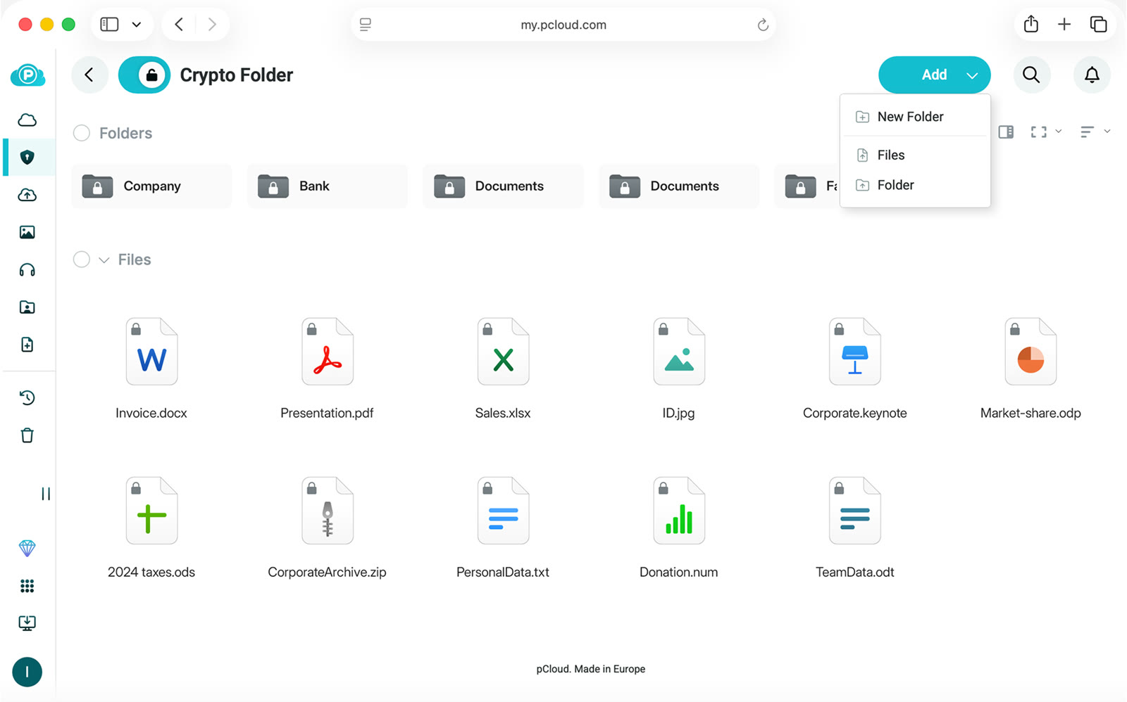 A Crypto folder for the sensitive stuff
