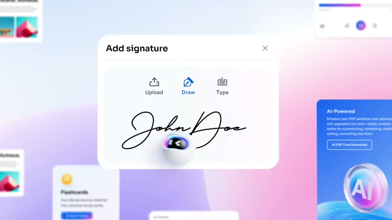 Sign without printing