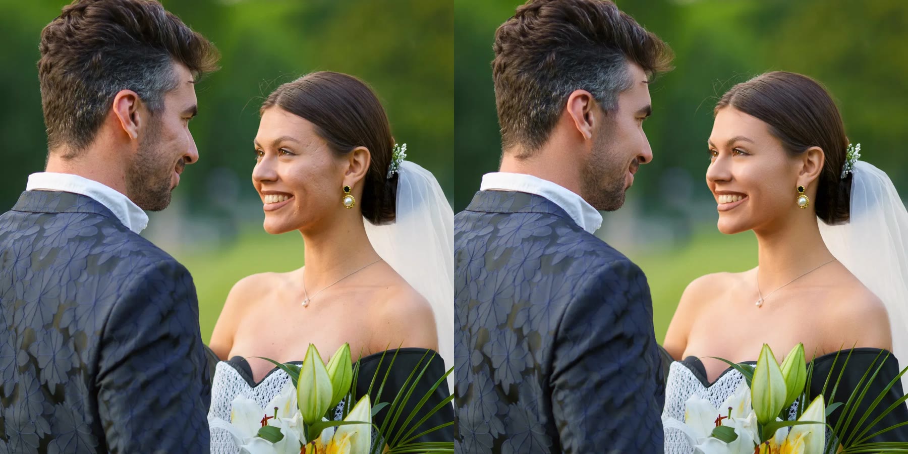 Wedding photos, still natural