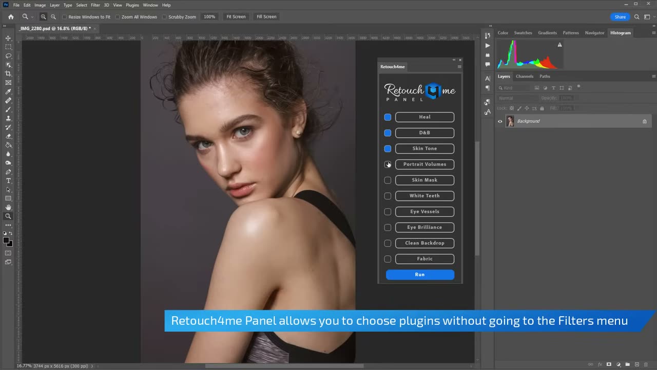 A few clicks inside Photoshop
