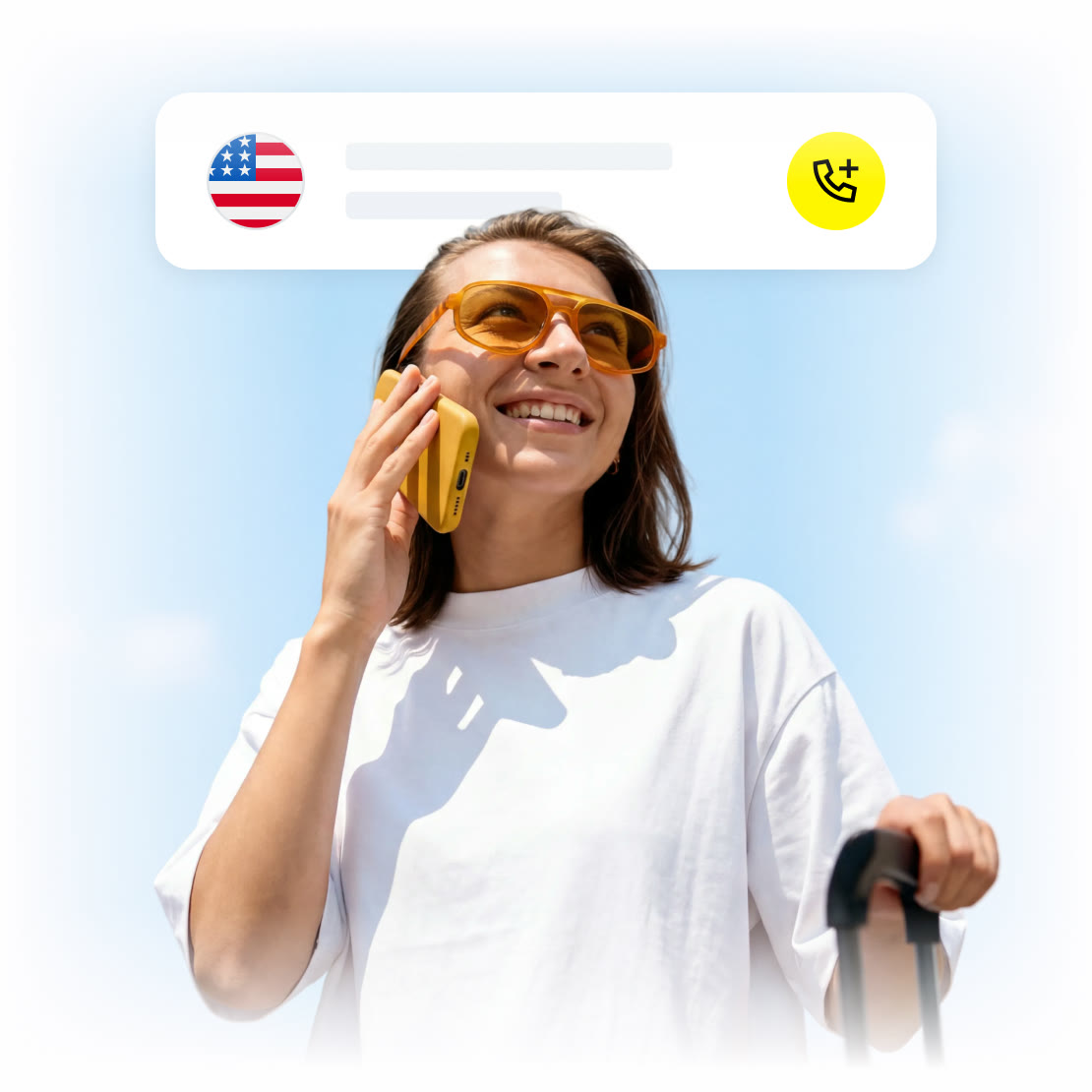 A US number for calls and texts