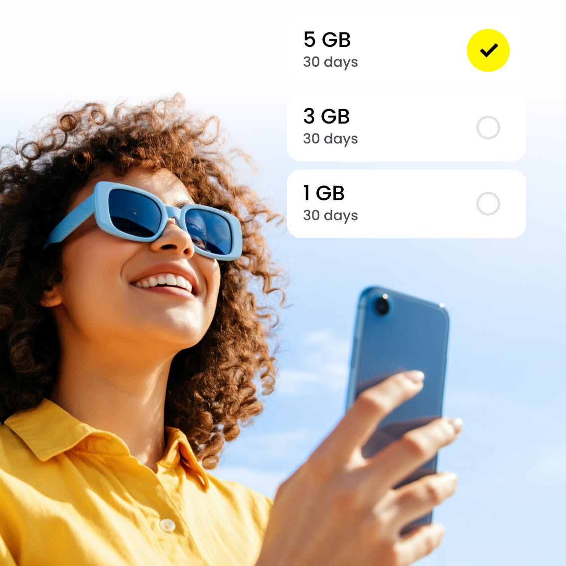 From 1 GB to unlimited data