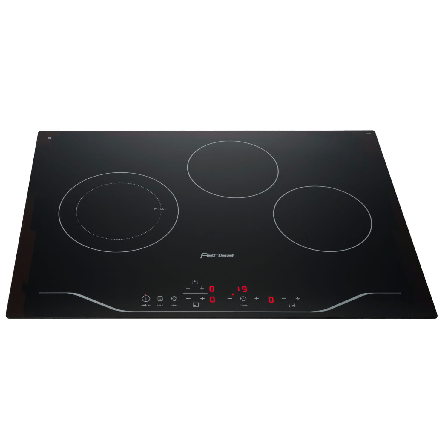 Encimera vitrocerámica de 3 platos