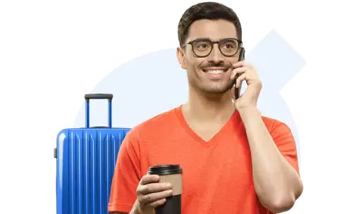 Call from the curb, suitcase in hand