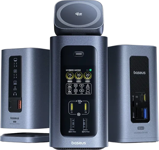 15-in-1 USB-C 도킹 스테이션 160W (Qi2.2 무선충전)