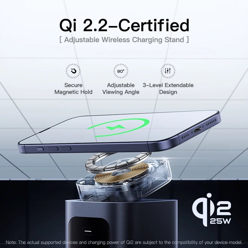 Magnetic Qi2.2 wireless charging stand