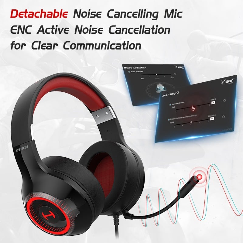 Detachable ENC mic and software screen
