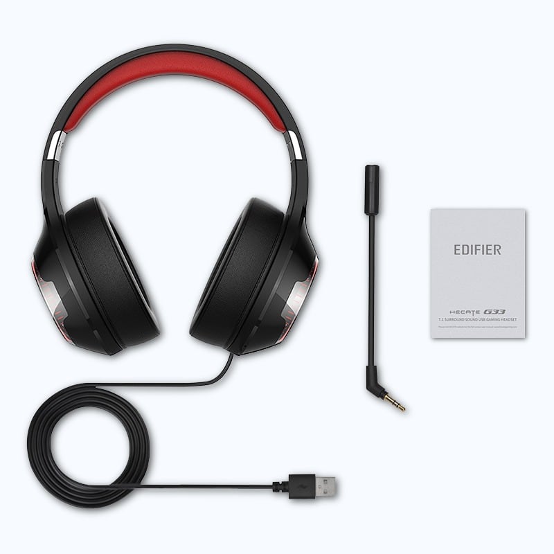 Headset, mic and manual in the box