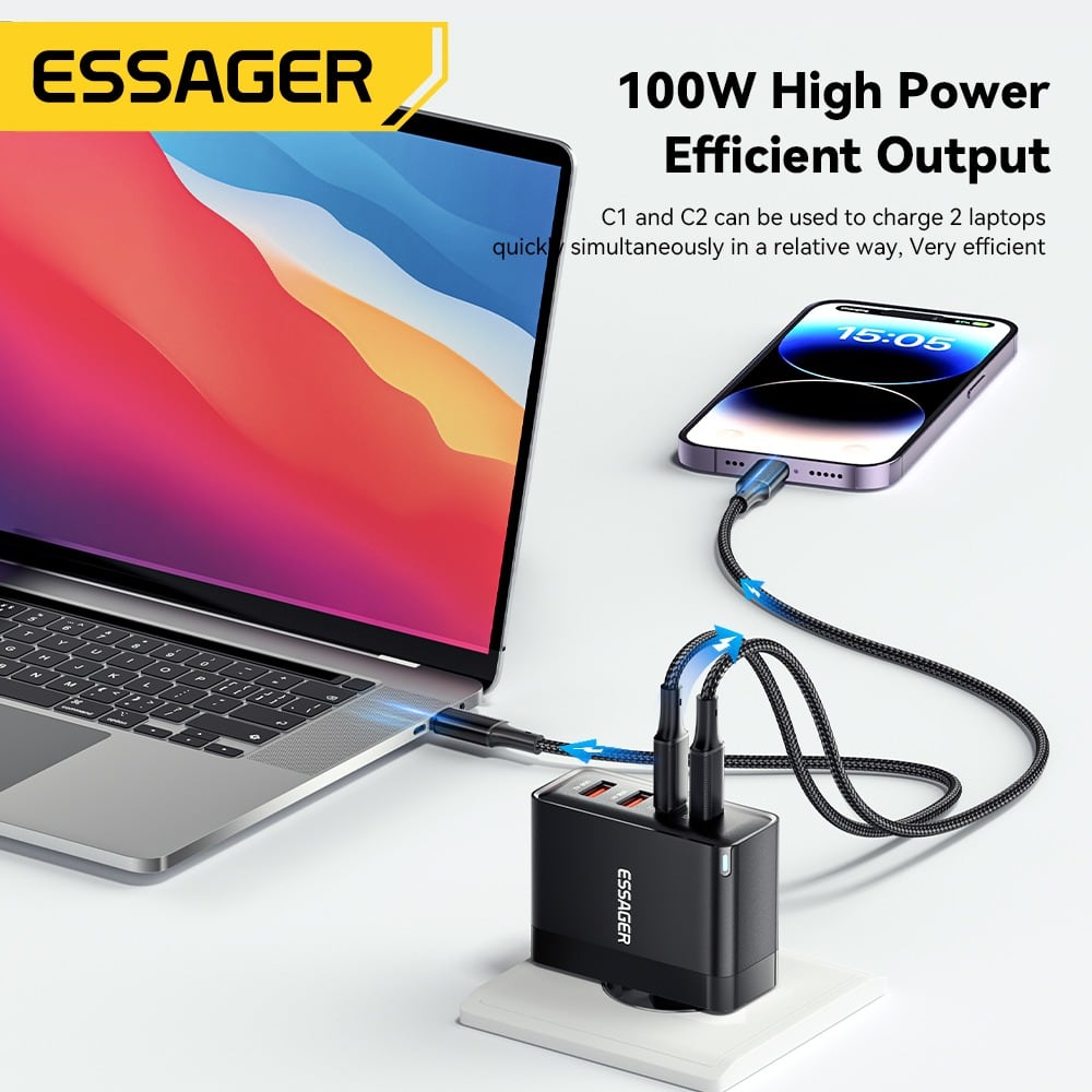 Dos portátiles en los dos USB-C