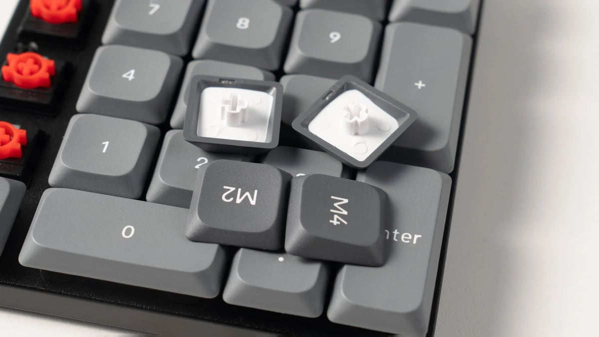 Close-up of the keycaps