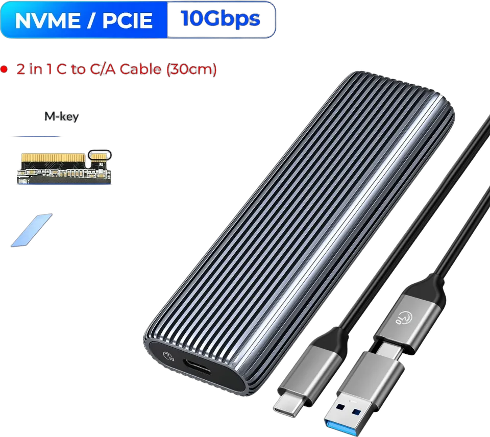 공구 없이 여는 10Gbps M.2 NVMe SSD 케이스