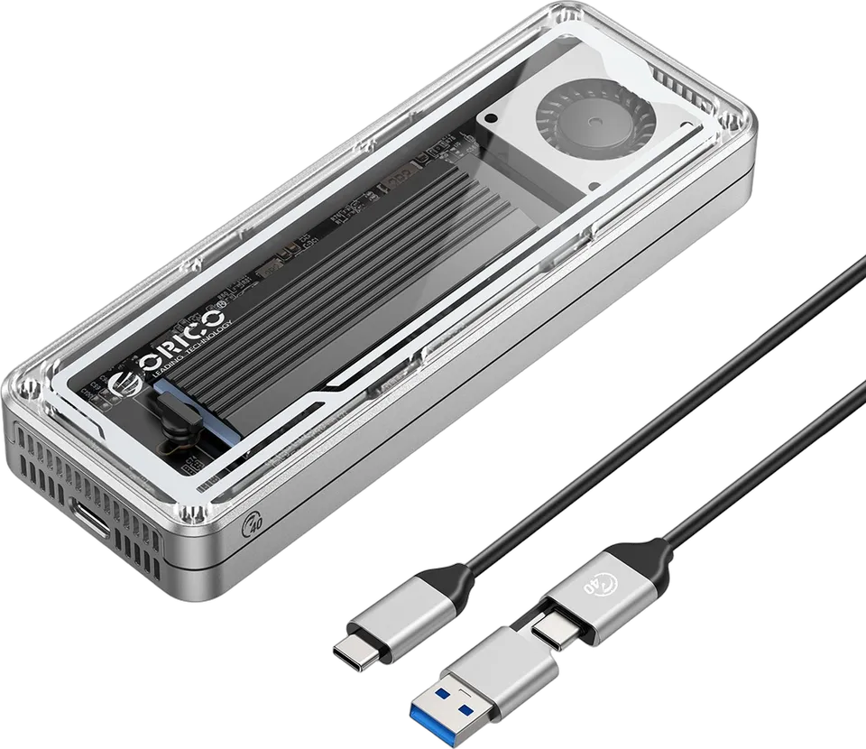 USB4 40Gbps 냉각팬 M.2 NVMe SSD 케이스