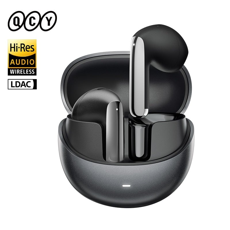 Auriculares negros con logos Hi-Res Wireless y LDAC