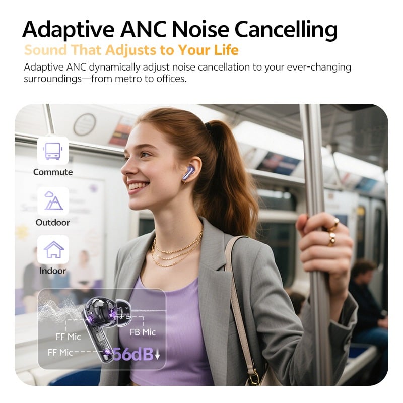 지하철에서 ANC를 켜고 듣는 모습