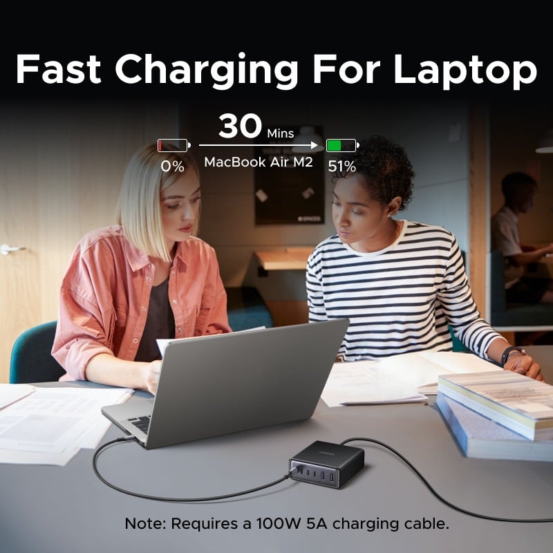 A MacBook Air M2 after 30 minutes of charging