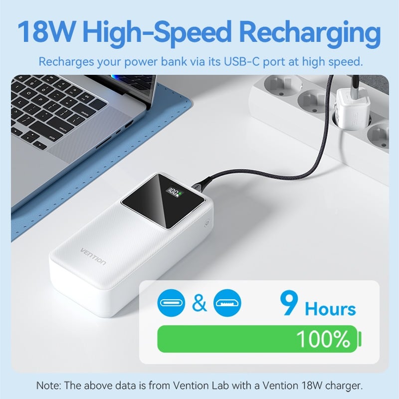 Recharging the power bank over USB-C