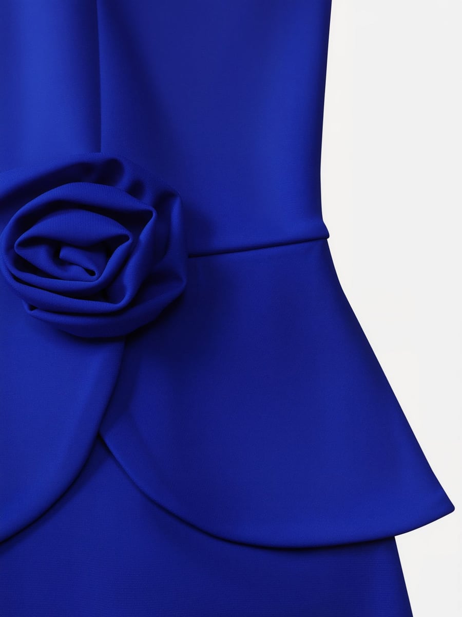 Close-up of the rose and peplum