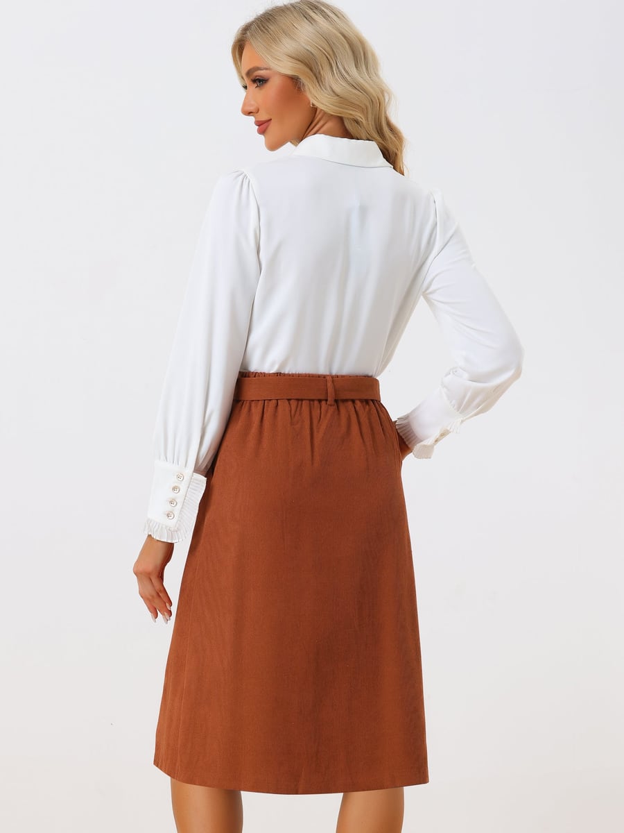 Back view showing the waist