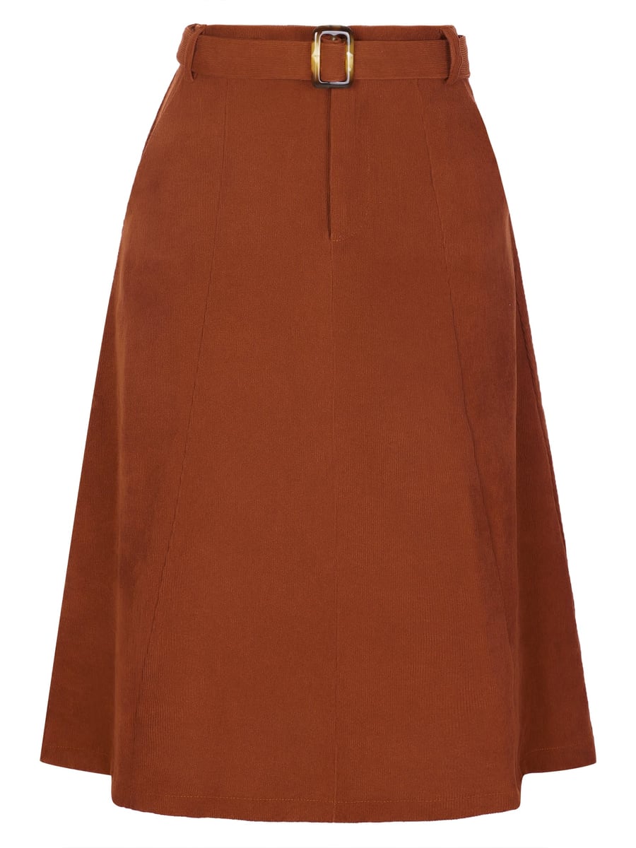The skirt on its own with the belt